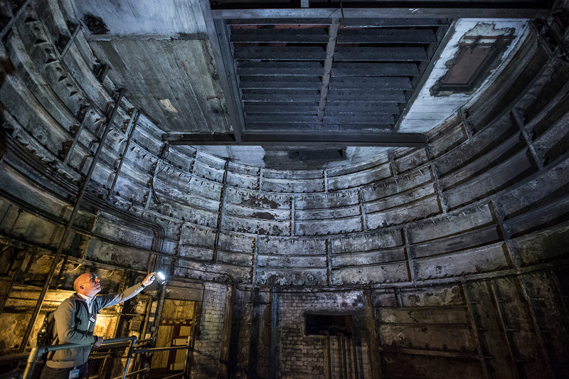 Inside an old elevator shaft. Photo: Dan Kitwood/Getty Images.
